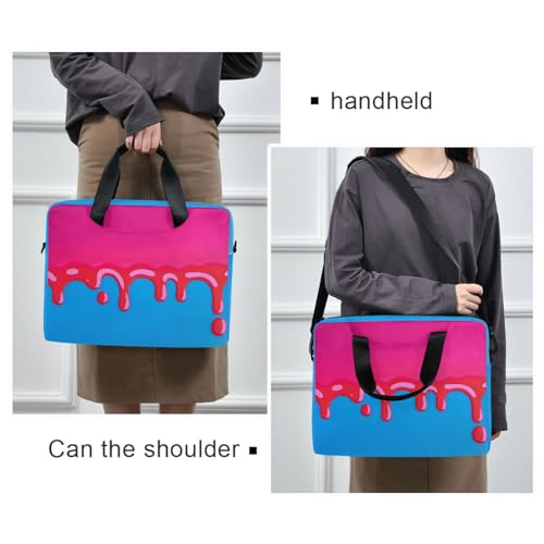 Maletín para portátil 15.6 pulgadas con diseño graffiti rosa y azul miniatura 2
