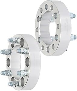 SCITOO 2PCS 1.5" 6 Lug Wheel Spacers Adapters 6x5.5 to 6x135 Wheel Spacers Kits 14x1.5 Studs 108mm fits for silverado 1500 wheel spacers Adapters 1999-2012 |for K1500 Adapters 1994-1998