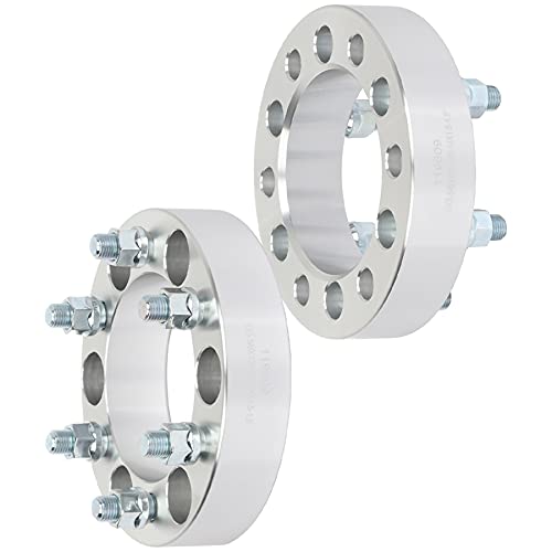 SCITOO 2PCS 1.5" 6 Lug Wheel Spacers Adapters 6x5.5 to 6x135 Wheel Spacers Kits 14x1.5 Studs 108mm fits for silverado 1500 wheel spacers Adapters 1999-2012 |for K1500 Adapters 1994-1998