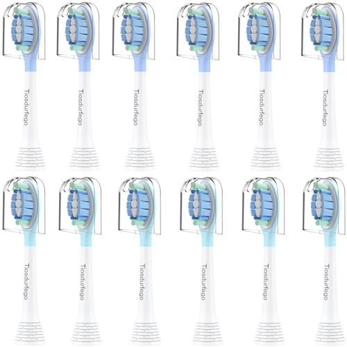 Replacement Toothbrush Heads for Philips Sonicare Replacement Heads C3 A3 4100 Electric Replacement Brush Heads for Phillips Sonicare Toothbrush C3 4100 A3 W for Philips Sonic Care Brush 12 Pack