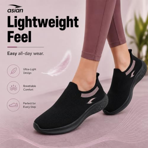 Image of ASIAN Breeze-02 Women Walking Shoes | Lightweight, EVA Sole Grip with Soft Memory Foam Comfort for Daily Walking