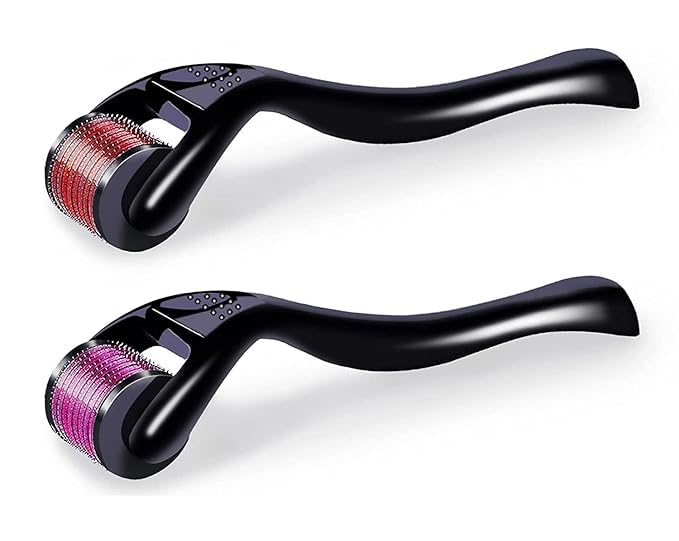 Derma Roller for Hair Growth, 0.5 mm, 540 Stainless Steel Needles, Repairs Damaged Hair, Activates Hair Follicles (Pack of 2)-image-35