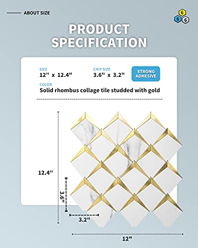Art3D 10-Sheet Peel And Stick Backsplash For Kitchen Décor, Self-Adhesive Diamond Mosaic Tiles For Fireplace Bathroom #TOP6