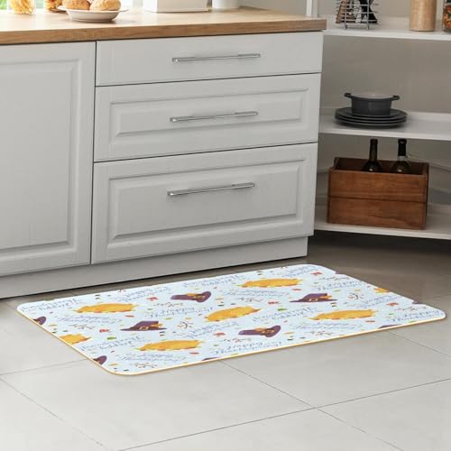 Tapete de cocina absorbente y antideslizante lavable juego de 2 piezas de Acción de Gracias 7