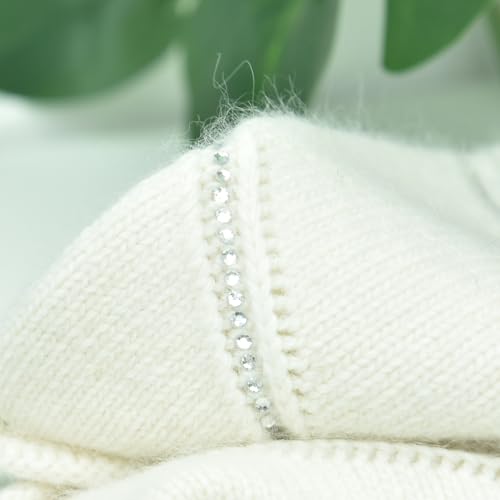 Gorro de mujer tejido de lana angora para otoño e invierno miniatura 7