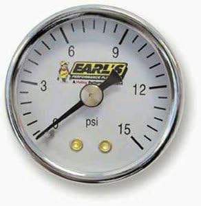 Earl's 100195 15 PSI Fuel Pressure Gauge