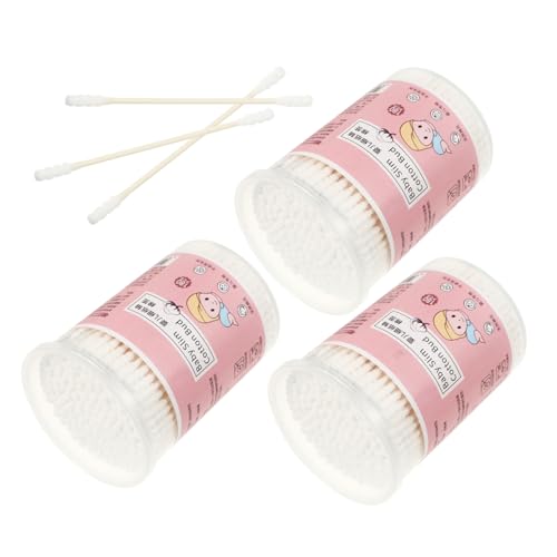 Gogogmee Double Ended Cotton Swabs for Care Multi Purpose Handle Cotton Sticks with Head Design for Ear Cleaning and Daily