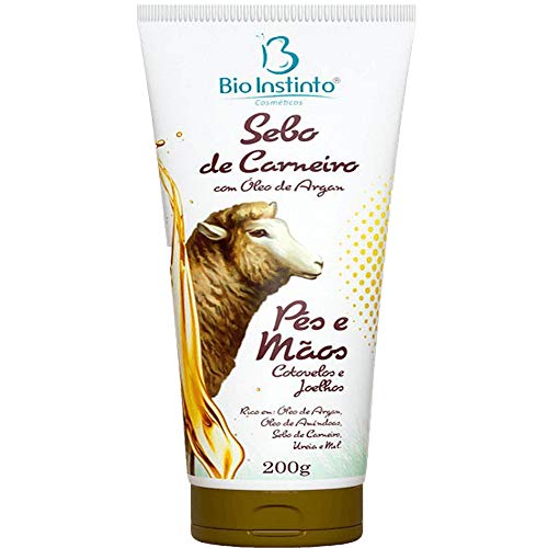 12 Creme Sebo de Carneiro com Óleo de Argan - Hidratação Pés e Mãos - Joelhos e Cotovelos
