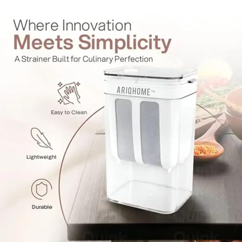 Image of Premium Edition | Hung Curd Strainer Box | Yogurt Filter and Greek Yogurt Maker - 1100ml BPA-Free Fine Mesh Filter with Airtight Lid | Multipurpose Curd Maker |