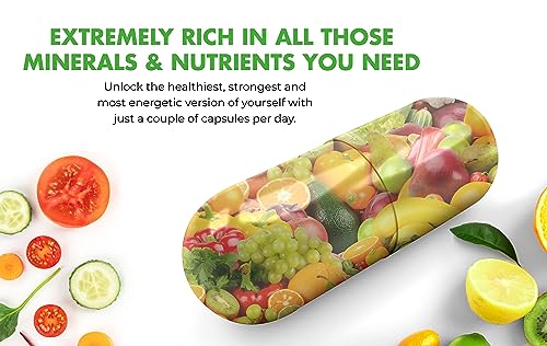 Nature's Core Fruit and Veggie Supplement - 360 Fruit and Veggie Capsules -100% Whole Super Fruit and Super Vegetable Supplements & Vitamin, Made in USA, Soy Free, Vegan- (180 Count Pack of 2) - Image 3