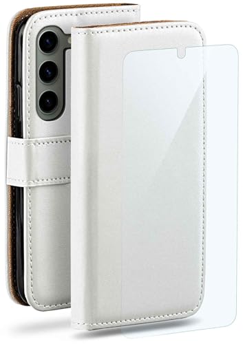 Housse Samsung S23 Plus moex en cuir synthétique premium blanc durable