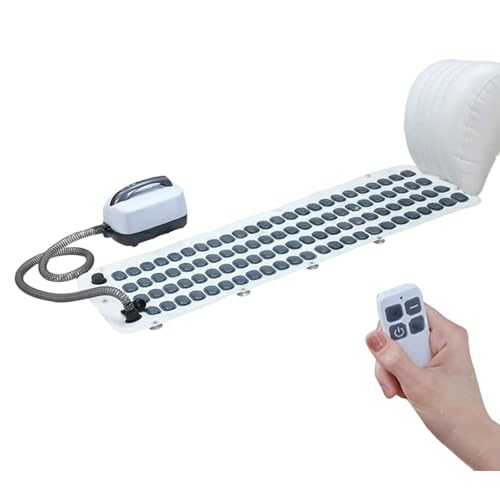 Portable Spa Bubble Bath Massager, Electric Bubble Massage Mat with Pillow for Bathtub, Anti-Slip Mat, Electric Air Pump, Remote, 6-Speed Adjustable Jet Spa for Full-Body Relaxation (White)