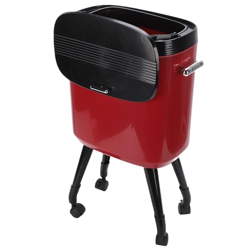 VBESTLIFE Bote de Basura con Patas Altas con Ruedas 3 96 Galones/15 L Diseño Estrecho con Tapa Cubo
