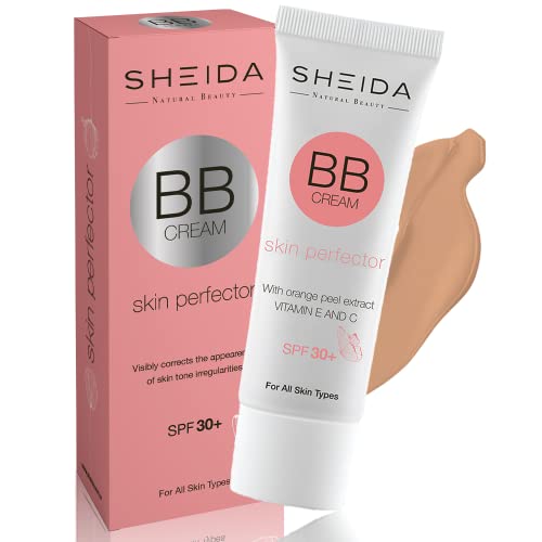 Sheida Bb Cream 50 Ml, Spf 30 Uva+Uvb Protected Skin Perfector, Multi-Function Bb Cream & Mineral Sunscreen, Orange Peel Extract With Vitamin E&C Moisturizes, Flawless Coverage, Repairs Lines And Wrinkles #TOP19