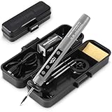 Zylany Cordless High Capacity Soldering Iron Kit with LCD Display and Adjustable Temperature, Welding Tool with 3 Interchangeable Tips, Type-C Charging, Suitable for Electronics Repairs (Grey)