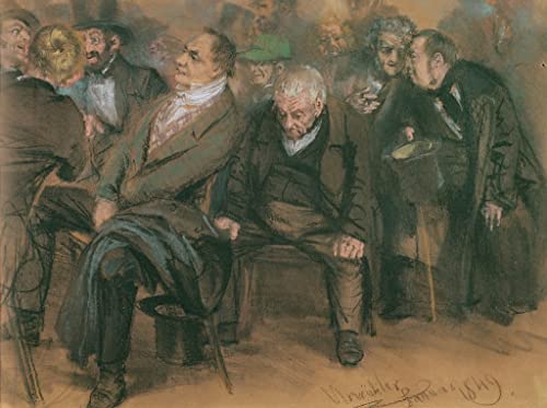 Poster Adolph Menzel Bourgeois Allemands décoration murale toile 50x70