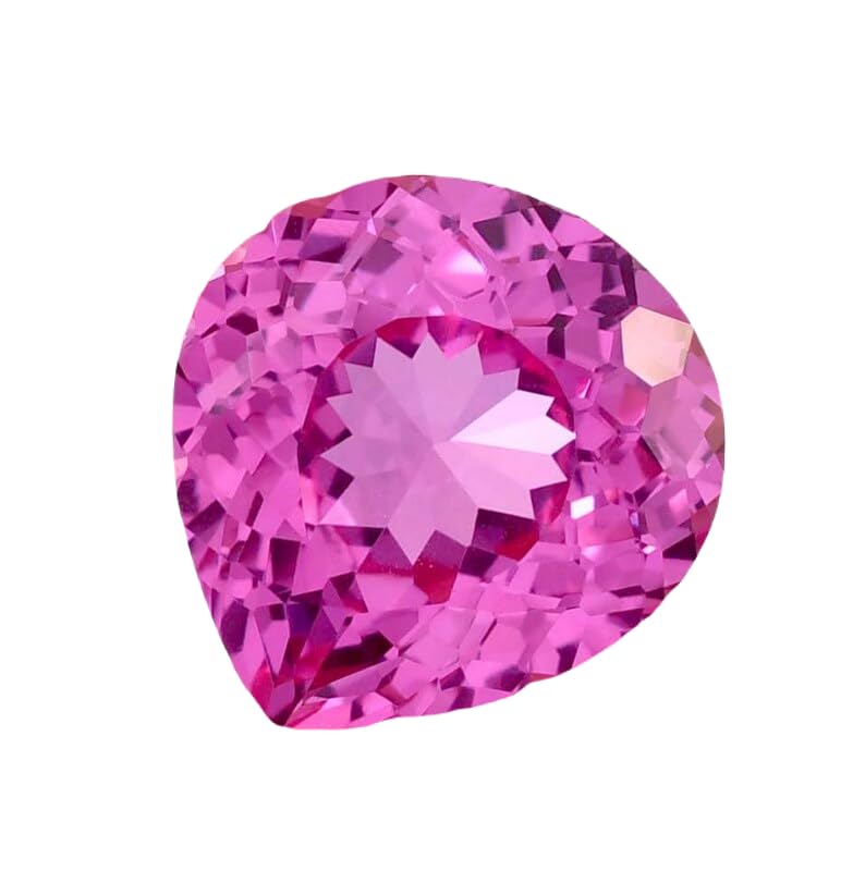 Saphir rose 13x13mm cœur pour sublimer vos colliers et bagues fait main