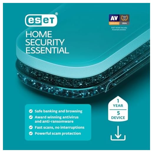 ESET Home Security Essential | Antivirus | 2025 Edition | 5 Devices | 1 Year | Safe Banking | Privacy Protection | IOT Protection | Ransomware | Digital Download [PC/Mac/Android]