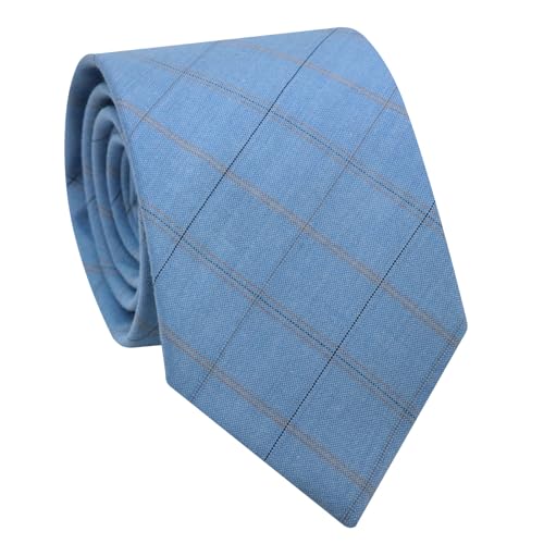 Image of Ties for Men, 3.15'' Mens Plaid Tie Checkered Pattern Necktie for Wedding Party Formal Casual Business Graduation