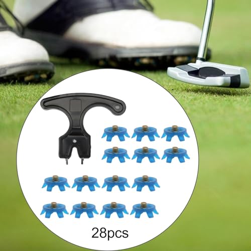 Zapatos de golf clavos de repuesto con tornillo de material flexible para evitar resbalones 6