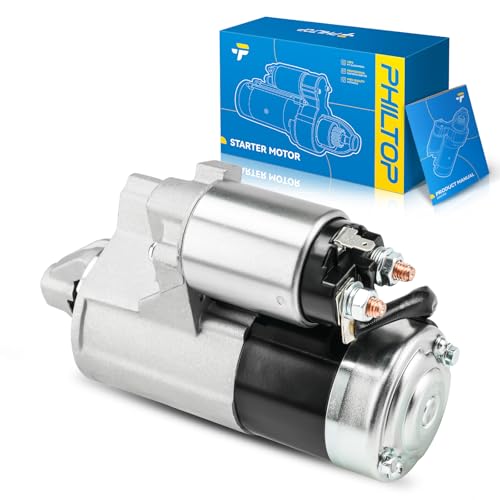 Image of PHILTOP Starter Compatible with 2003-2005 Liberty 3.7L 12V1.2KW CWPMGR10 Tooth Pinion /Teeth