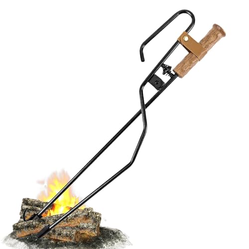 Alicates de leña para chimenea, pinzas para chimenea,Pinzas de fuego Herramientas para el hogar - Alicates de leña de fuego multifuncional, pinzas de chimenea, palillo de soplado, póker, herramientas