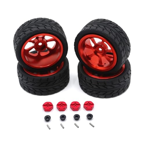 Pneus en caoutchouc de 65 mm avec jantes usinées pour modèles réduits - 4