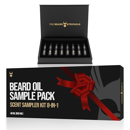 The Beard Struggle Beard Oil Scent Sampler Kit 8-in-1 8 Premium Viking Beard Oil Scents in 1 Kit