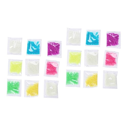 balacoo 2sets Fluorescent Aquarium Plants Decoration Luminous Glitter for Freshwater Tanks Bright Powder (Non- 3-Year Glow) 9packs*2