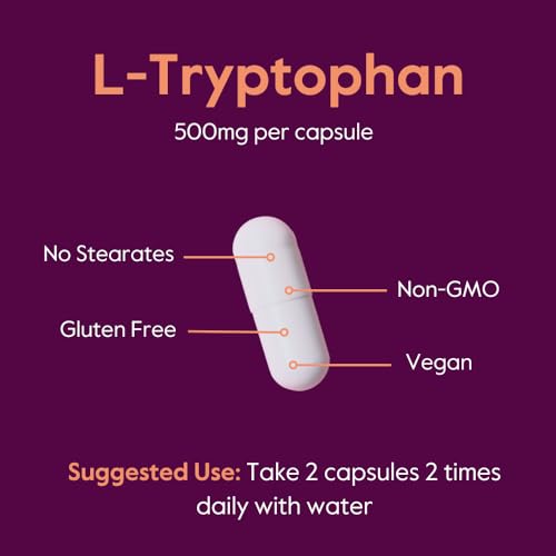 BESTVITE L-Tryptophan 500mg Veg Capsules