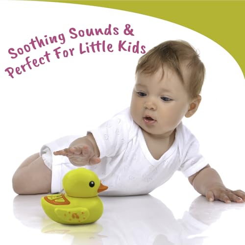 Image of Genie's Toy Bus Musical Learning Duck - Yellow Color I Interactive Educational Toy with Lights and Sound I Fun Educational Learning Toys & Games I Portable Travel Art Toy for 4+ Months Kids