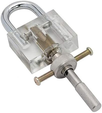 Loboo Idea Zamek cylindryczny, z 7 rdzeniami, przezroczysty przekrój, szkoleniowy, treningowy, dla ślusarzy, z kluczem