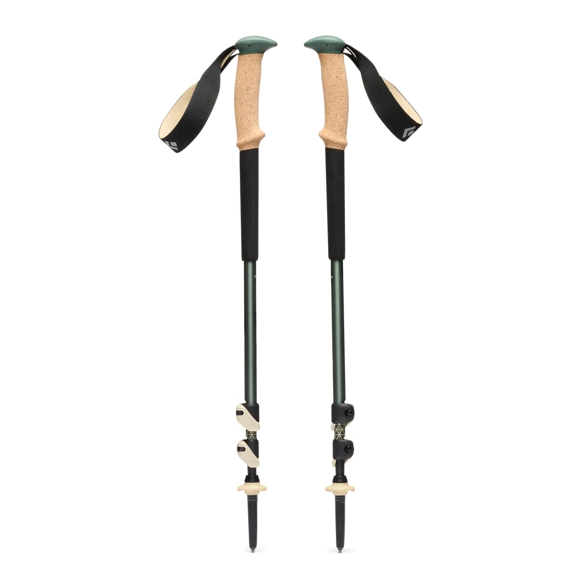 BLACK DIAMOND Trail Trekking Poles (Pair) | Lightweight Aluminum Hiking Poles | Natural, Cork, or Foam Grips | FlickLock Adjustable Shafts for