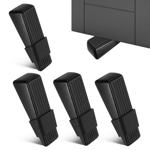 OUNONA Door Stoppers, 4 Pack Door Wedge Rubber Stoppers Wedge Heavy Duty Door Stopper, Stops for Carpet Heavy Duty Door, Bottom of on Tile, Concrete, Carpet, Wooden Floorlip by OUNONA - Used condition - US$18.60