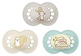 MAM Original Day and Night Schnuller Set mit ultraweichem Silikonsauger, für Babys ab 6 Monaten, neutral, 3 Stück (1 Stück)