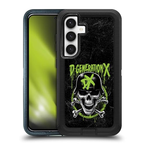 Coque Samsung S24 5G WWE D-Generation X antichoc ultra-blindée avec motif de crâne
