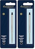 Waterman recharge d’encre pour stylo bille | pointe fine | encre noire | 1 recharge (Lot de 2)