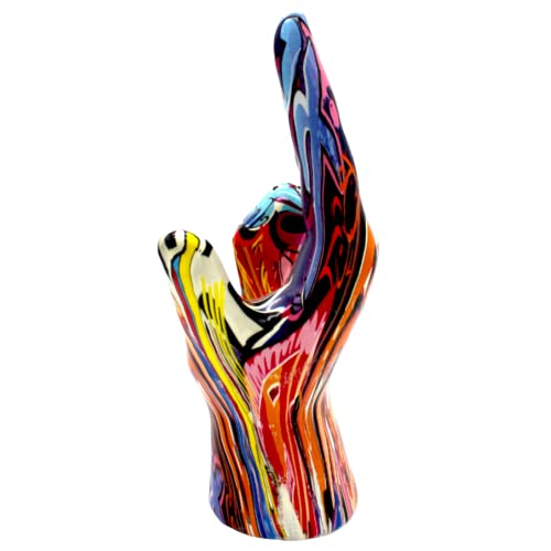 Interior Illusions Plus Street Art I Love You Hand Tabletop-9" Tall Home Decor, Multi-Color #TOP2