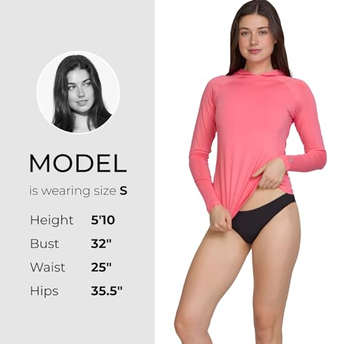 Champion Women's Hooded Rash Guard, Long Sleeve Sun Hoodie UPF 50+ Shirt, - image 6