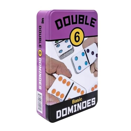 Front Porch Classics | Double 6 Travel Tin Domino Set from, for 2 to 4 Players Ages 8 to 99