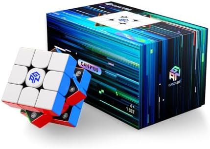 GAN V100 Maglev Zauberwürfel Magnetischer 3x3, Profi Speed Cube, Frosted | Speedcube Denksportaufgabe Puzzle Fidget Toy Geeignet, für Anfänger und Fortgeschrittene, fördert Logisch