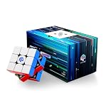 GAN V100 Maglev Speed Cube 3x3 Magnético, Cubo Mágico con Posicionamiento Omnidireccional, 64g, Profesional Cubos de Velocidad, Rompecabezas para Adultos y Niños, Superficie Interior Negro 55mm, Frost