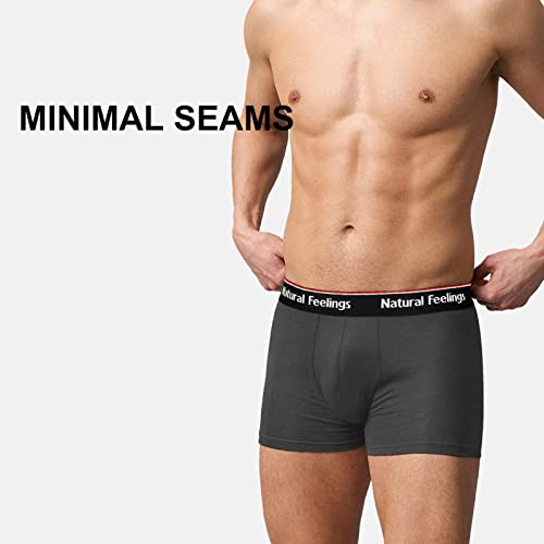 Natural Feelings Men's Underwear For Men's Boxer Briefs Trunks Cotton Underwear Men 6-Pack L #TOP5