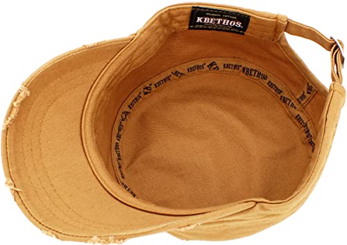 Image of Vintage Distressed Cadet Army Cap Basic Everyday Military Style Hat