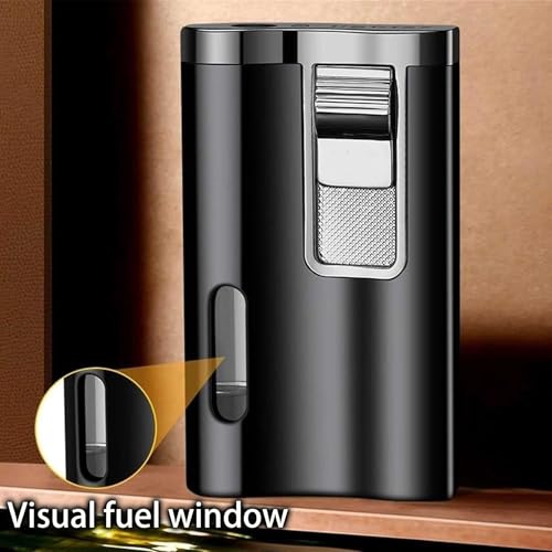 Encendedor de butano resistente al viento soplete recargable para exterior 6