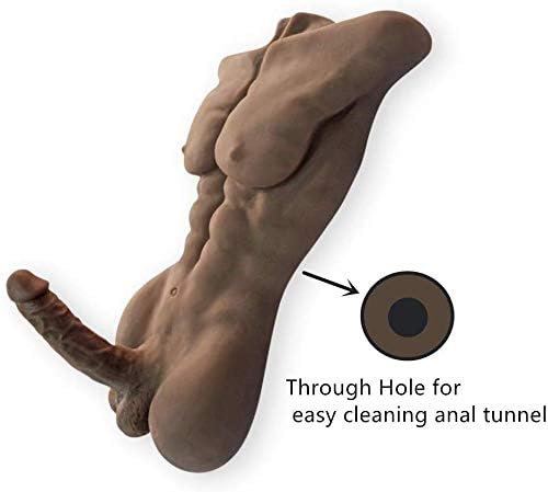 Miniatura 5 de Muñeca de amor de torso masculino 3D para adultos, pene y muñeca anal, juguete para la automasturbación femenina, muñecas sexuales juguetonas