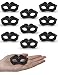 Mini Masquerade Masks Party Decoration - Yiseng 10pcs Set Simple Supper Small Masks Novelty Mardi Gras Kid Gifts (simple black)