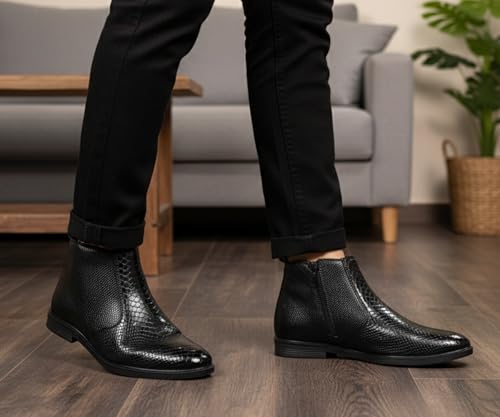 Image of Kraasa Flint Chelsea Boots for Man | Vegan Leather Slip-On Ankle Boots