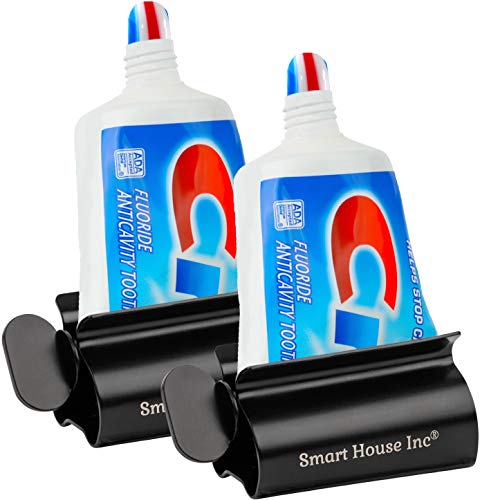 Image of Toothpaste Squeezer Tube Roller Stainless Steel Tube Squeezer Rollers, Saves Toothpaste, Creams, Puts an end to Waste - Simple and Practical [Black]