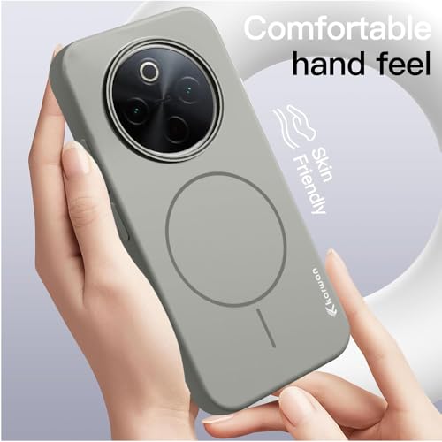 Image of KARWAN️ Magnetic Wireless Ultra Slim-Fit Back Case Cover for Vivo Y300 PRO / T4 / IQOOZ10 |Hard PC Case Cover| Ultra-Thin & Light Weight with [Ultra Premium Feel] Case (6.77 inch) (Grey)